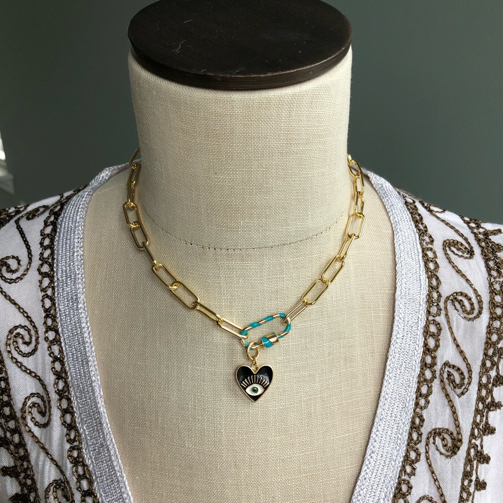 SOLD 🎉Gold plated paper clip necklace